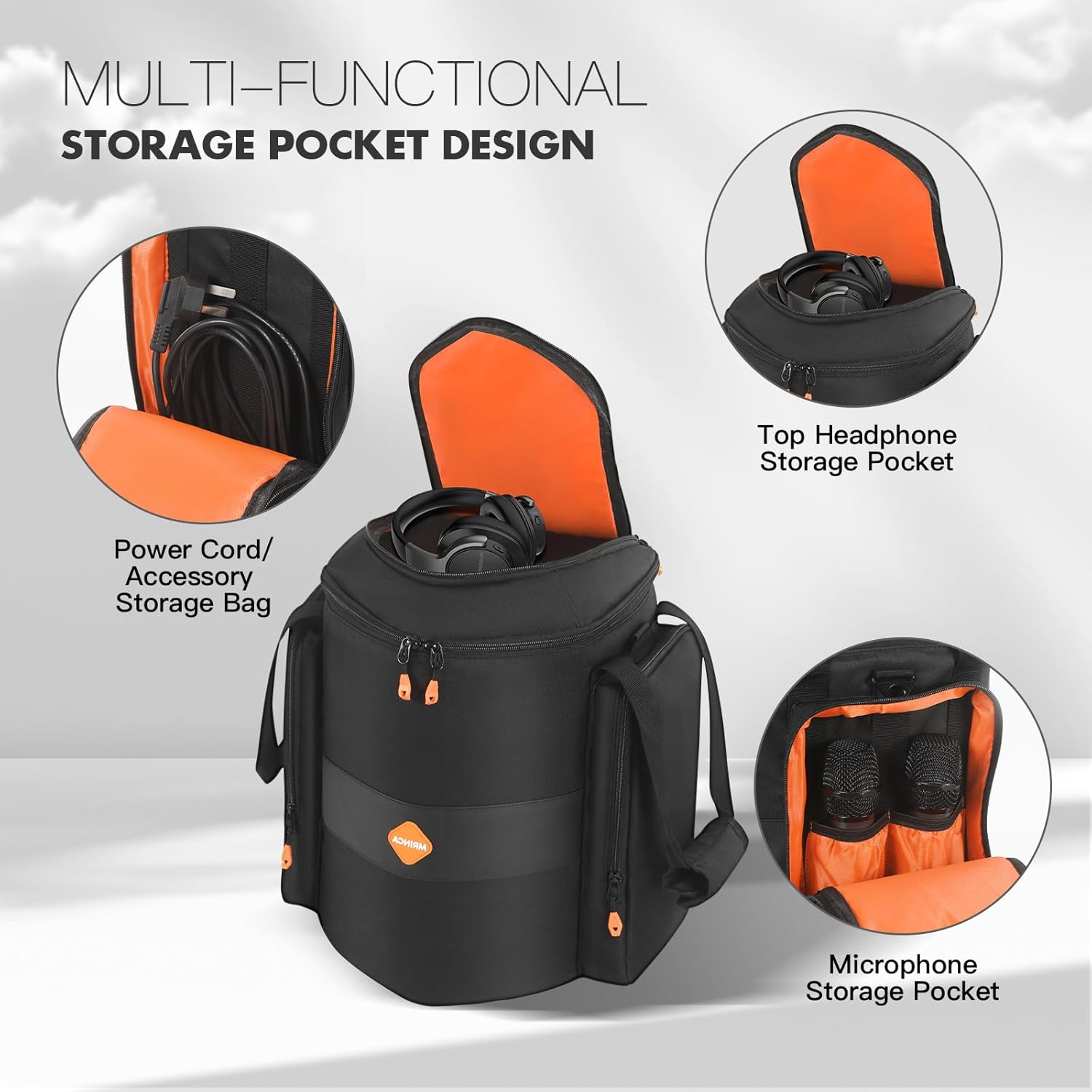 Carrying Case Compatible with Bose S1 Pro/S1 Pro+, Protective Cover Bag with Shoulder Strap, Durable Design for PA System Speaker, Microphones, Charger & Accessories - Image 4