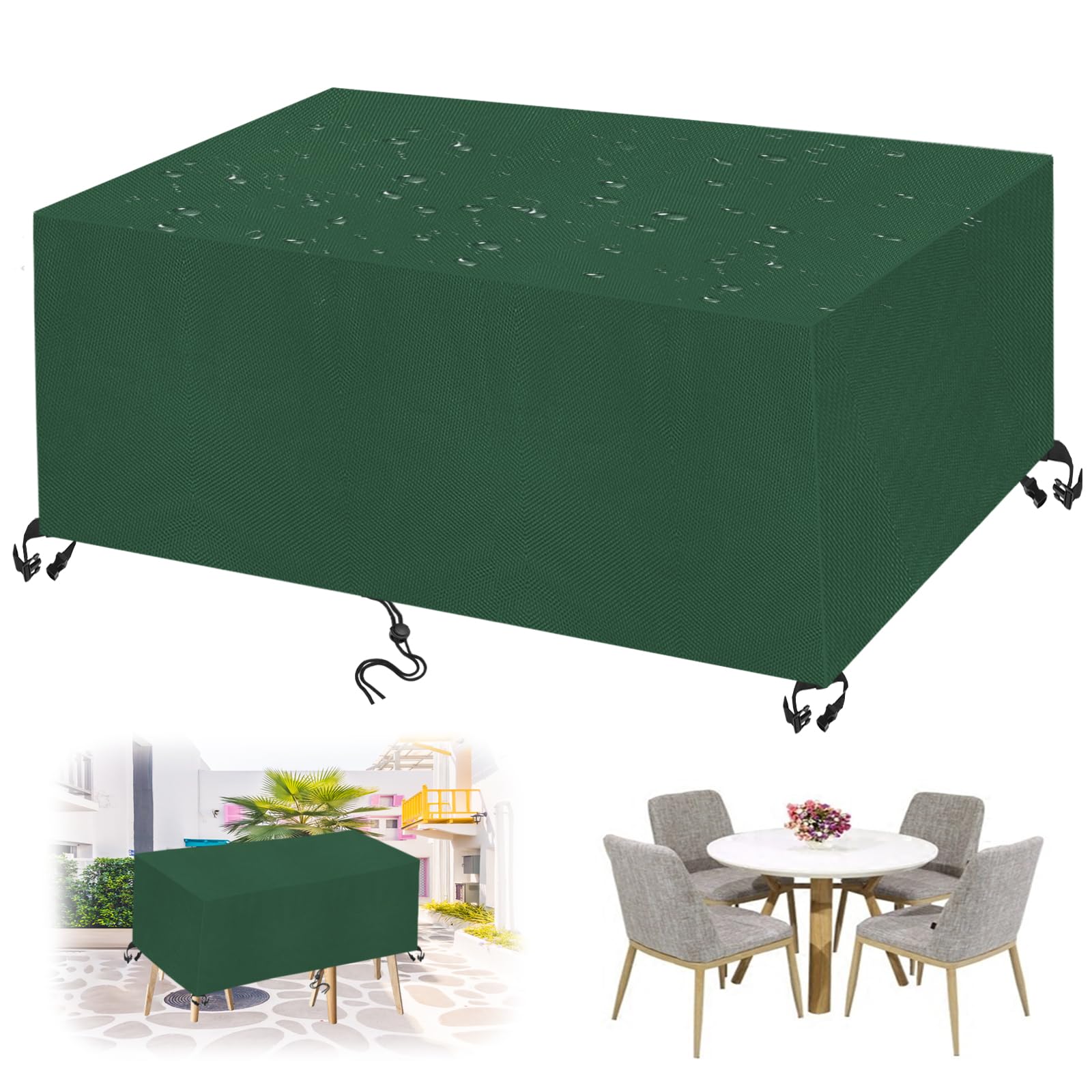 Copertura Per Mobili Da Giardino 230x165x70 Cm – Tessuto Oxford 420D Impermeabile, Anti-UV, Con Cordino Antivento