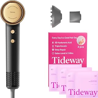 Hair Care Duo: Plasma High-Speed Ionic Hair Dryer with Diffuser & Self-Heating Steam Hair Mask for Fast Drying, Frizz Control, Deep Repair for All Hair Types