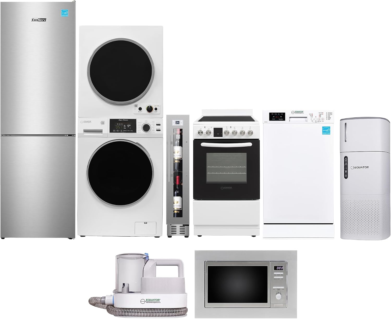 Pet Standard APPLIANCE PACK- Combo Washer+Dryer+Dishwasher+Cooking Range+Refrigerator+Microwave+ Wine Ref+ Pet Groomer+ Air Purifier