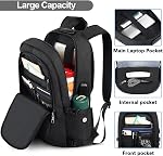 Travel Laptop Backpack, 17.3 inch Anti Theft Business Laptop Backpack with USB Charging Port and Headphone Interface, Computer Backpack for College School Student Work Men & Women