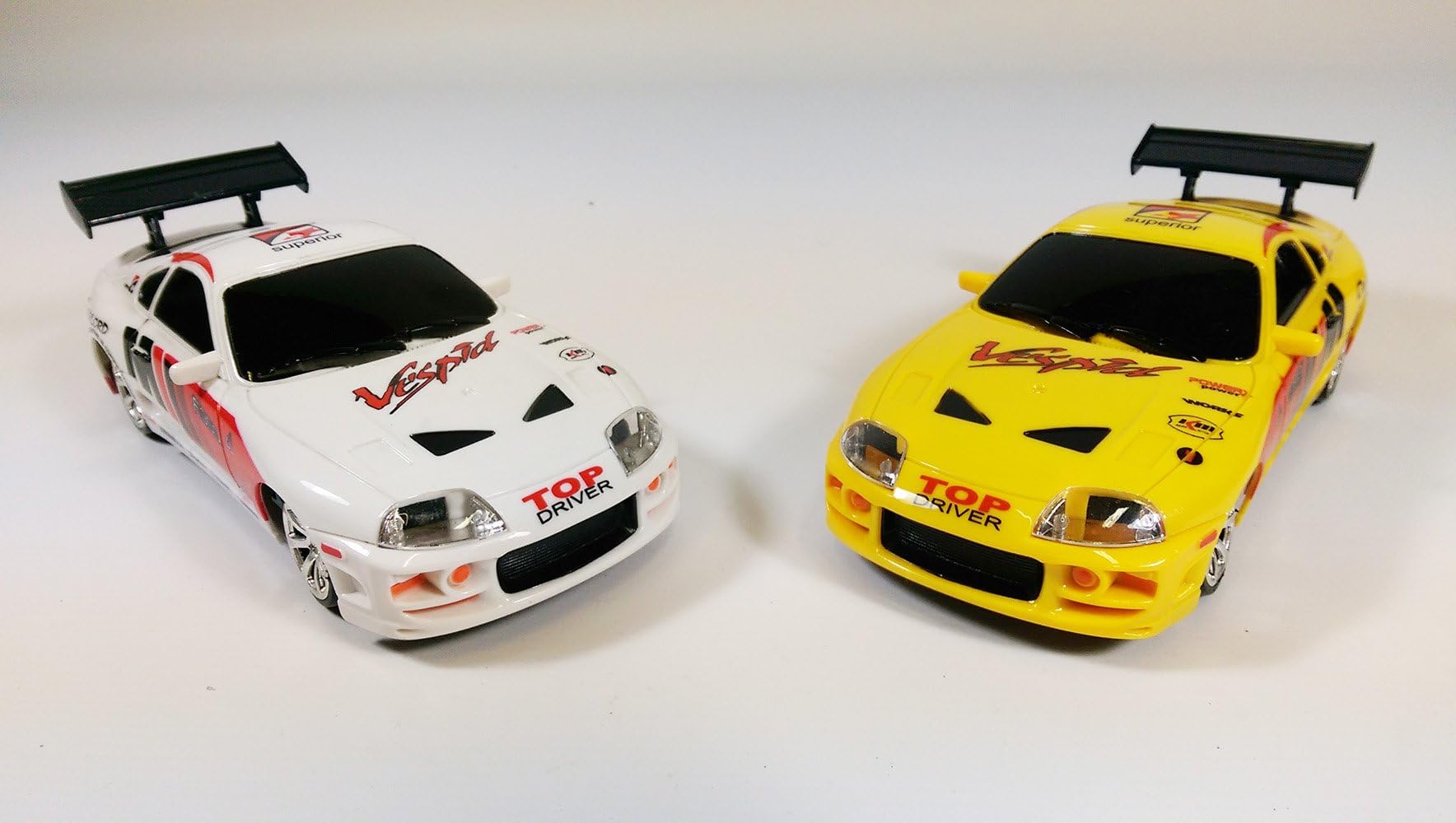 Wicked Imports Desktop 1:24 Remote Controlled RC Toyota Supra TRD Racing 4WD Palm Size RTR Fast And Furious Style R/C Drift Car Toy
