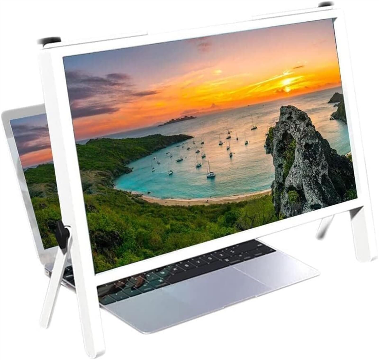 Okulary powiększające duża lupa do ekranu telefonu laptopa, 3D Hd Copmputer lupa do ekranu wzmacniacz projektor do gier
