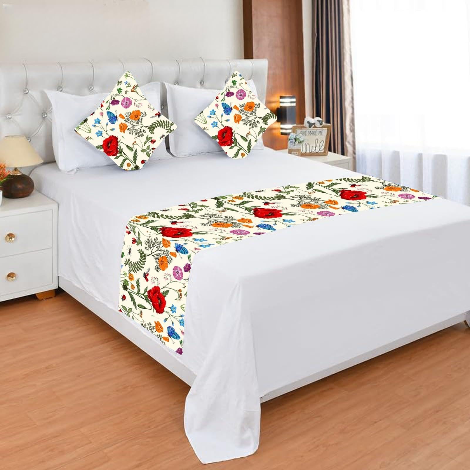 A Cube Luxury Solutions-Elegant Bed Runner with Matching Cushion Covers – Crafted for Comfort and Class- Decorative Set for Bedrooms, Hotel Rooms & Guest Rooms-picture-19