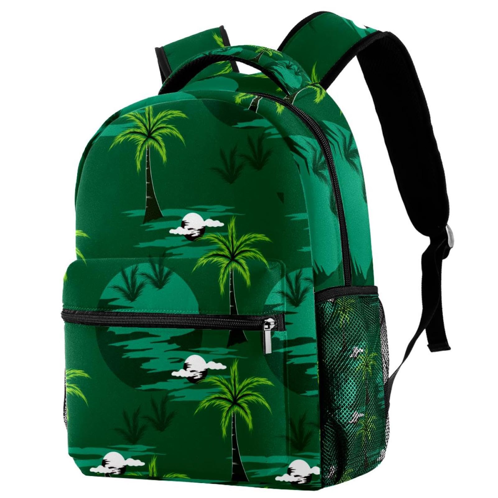 Sac à dos école palmier vert résistant pour protéger les cahiers - 7