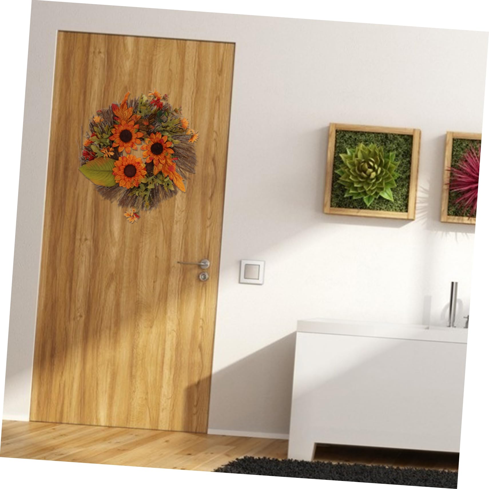 TOPBATHY 3 Pezzi Squisita Ghirlanda Di Girasole Lampada Ghirlanda Luminosa Porta Appesa Decorazione Per Matrimonio Casa Negozio Decorazioni