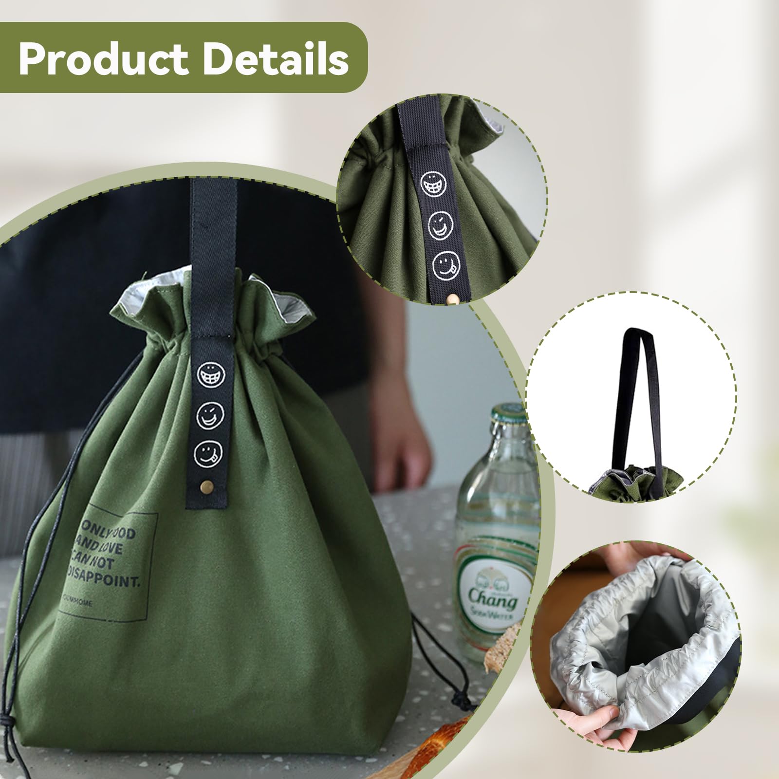 Joymee Lonchera Térmica Para Mujer, Reutilizable, Duradera, A Prueba De Fugas Grande Espaciosa Con Soporte Para Botellas Y Bolsillos Laterales Joymee Lonchera Térmica Para Mujer, Reutilizable, Duradera, A Prueba De Fugas Grande Espaciosa Con Soporte Para Botellas Y Bolsillos Laterales