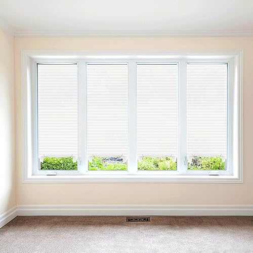 Miniatura 3 de Persianas adhesivas para ventanas, persianas impermeables para el hogar, persianas de papel plisadas opacas, persianas de papel temporales fáciles