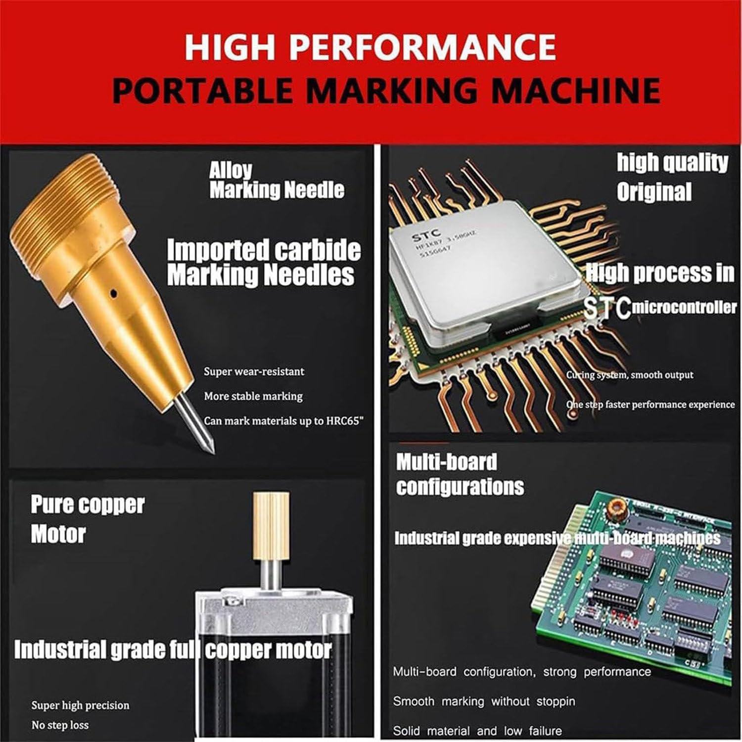 Pneumatic Dot Peen Marking Machine for Metal Engraving - Electric Steel Plate Marking Tool for VIN, Code, Chassis Number & Industrial Applications