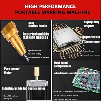 Portable Pneumatic Dot Peen Metal Marking Machine,Electric Dot Peen Engraving Marking Machine,Rotary Marking Machine,for Make Letters Serial Numbers VIN Codes Number