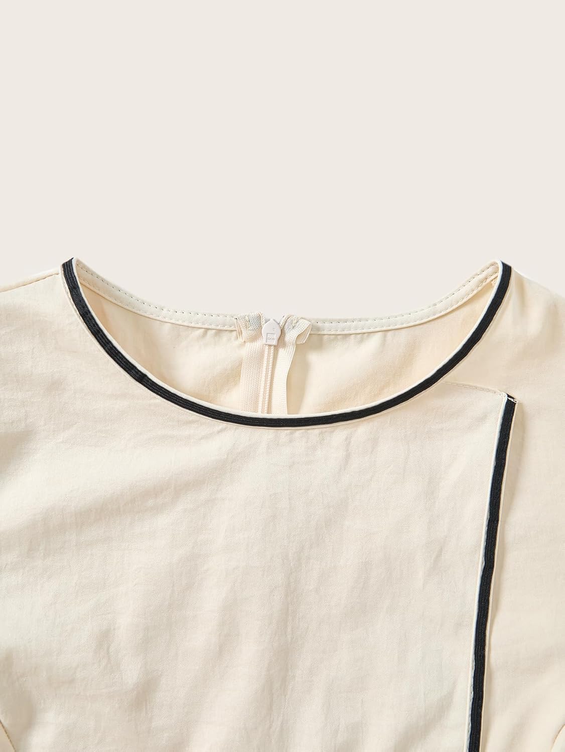 Women's Summer Button Short Sleeve Dress Elegant Crew Neck Work Office Dresses - Image 4