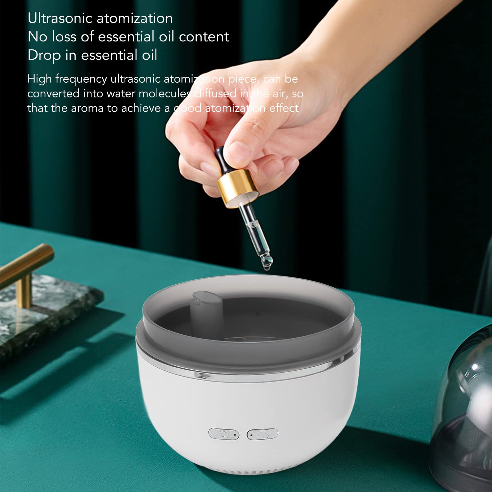Humidificador de aromaterapia ultrasónico 260ML humidificador de de Niebla de Ajuste de un botón con luz Colorida para Yoga sueño