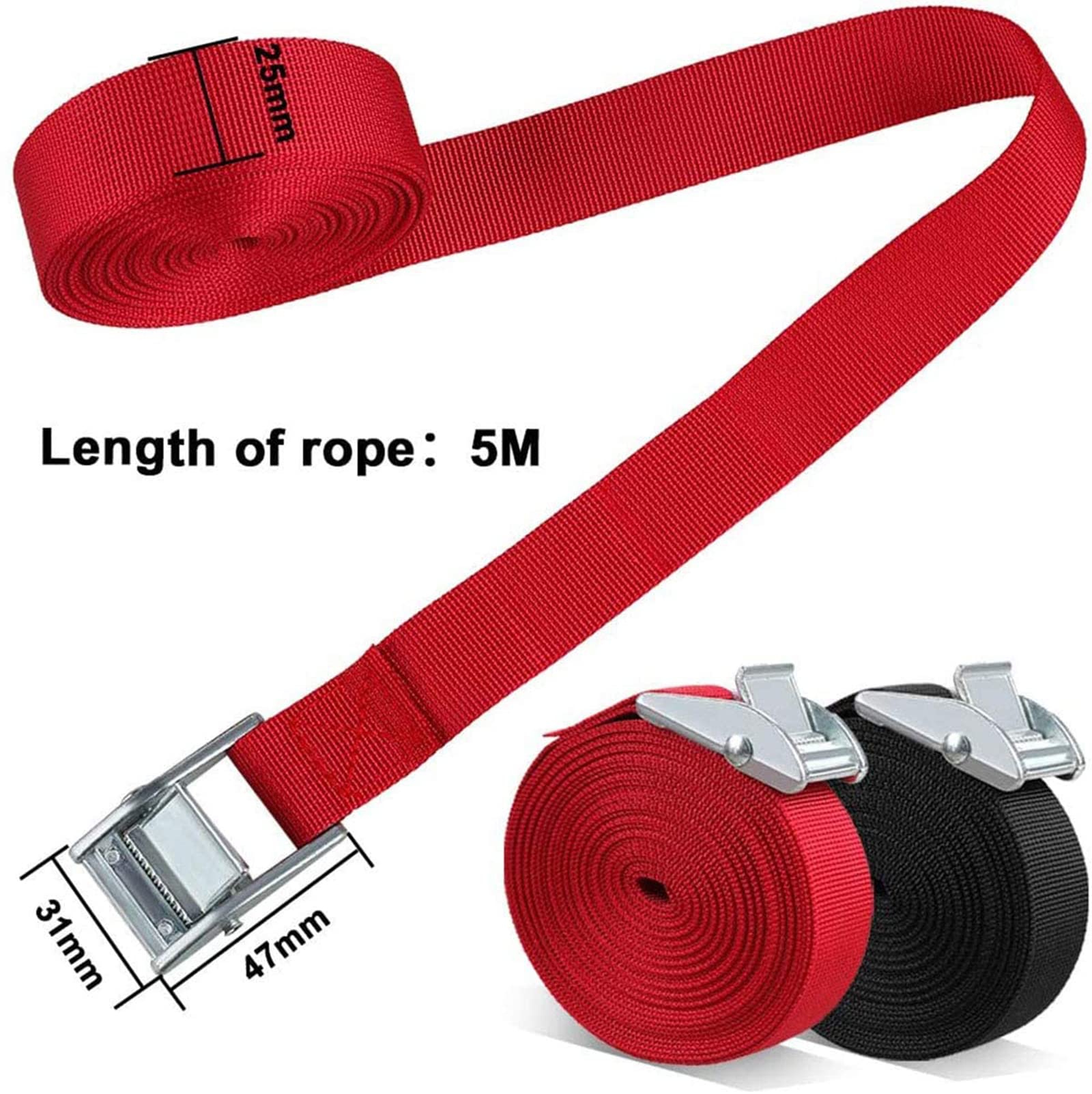 Tie Down Straps, KASTWAVE Adjustable Lashing Straps Ratchet Straps