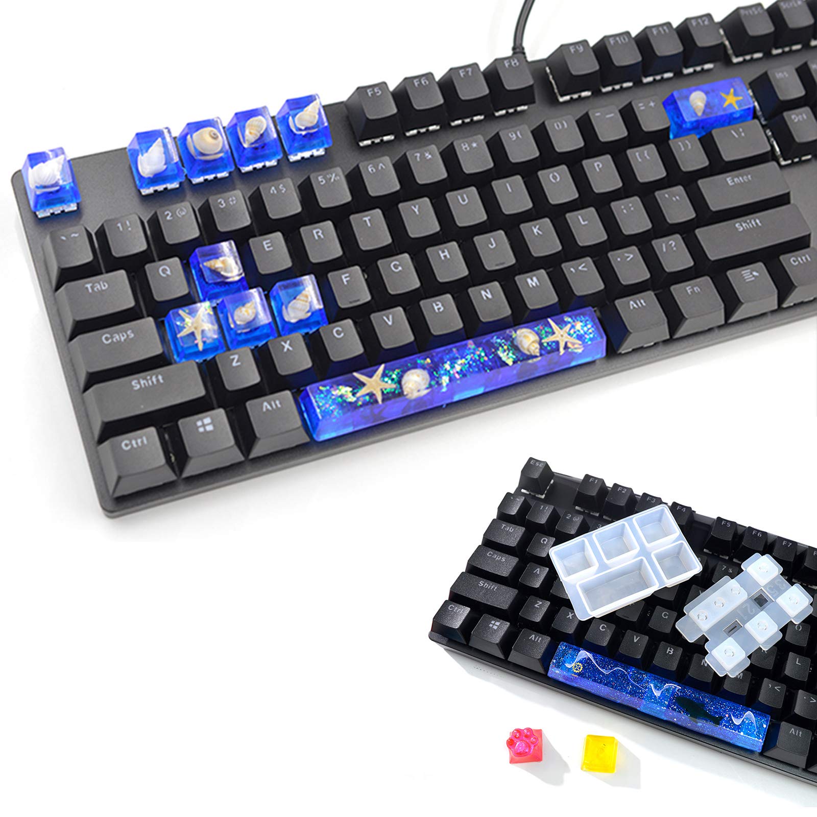 Fransande - Stampo in silicone per tastiera in resina epossidica, per bricolage, strumenti per Cherry MX