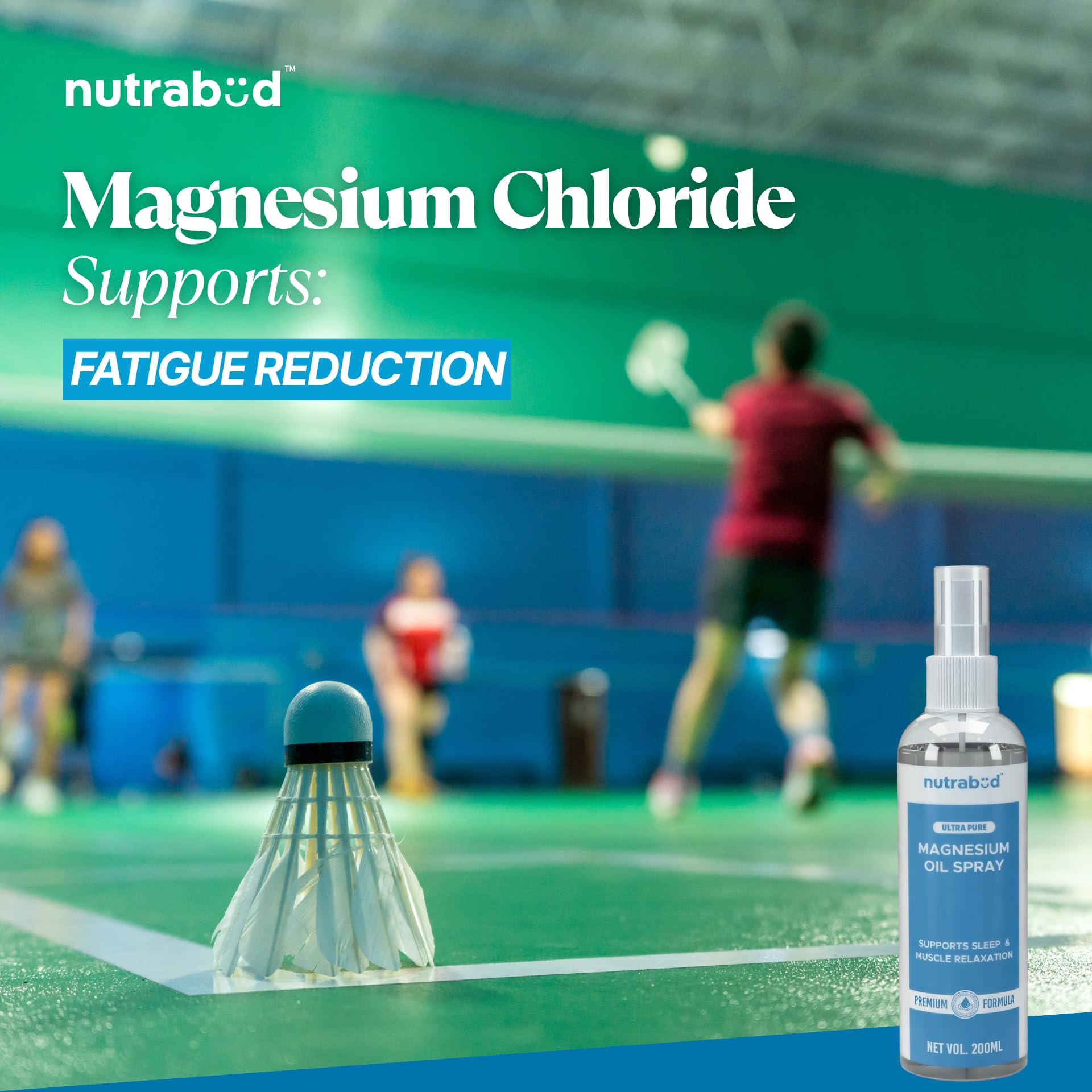 Nutrabud Magnesium Oil Spray - 200ml | Topical Spray Magnesium Oil For Feet, Muscle Relaxation, Deep Sleep Support, Recovery From Cramps (200ml (Pack of 1)) - Image 4 thumbnail