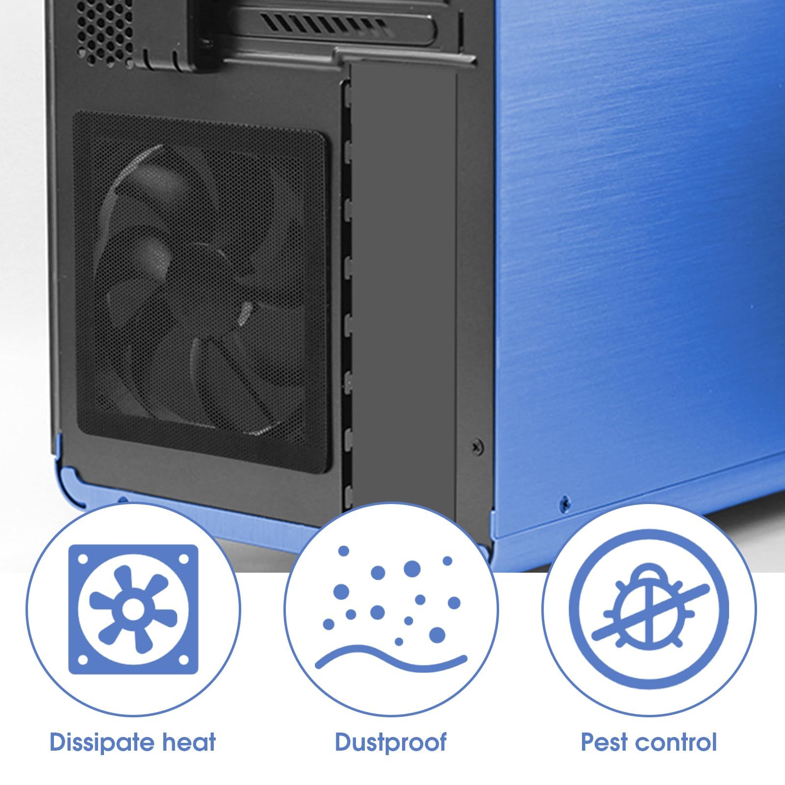 Griglia Di Protezione Per Ventola PC 120mm Argento: Copertura In Metallo Per Evitare Dita E Cavi Intrecciati