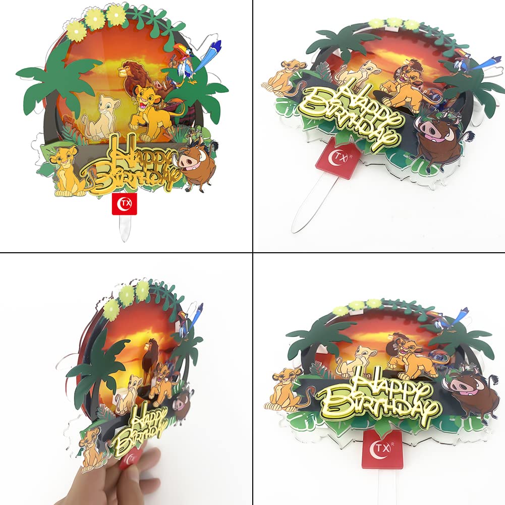 Roi Lion Décoration Gâteau Topper Roi Lion Insert Acrylique Cake Topper