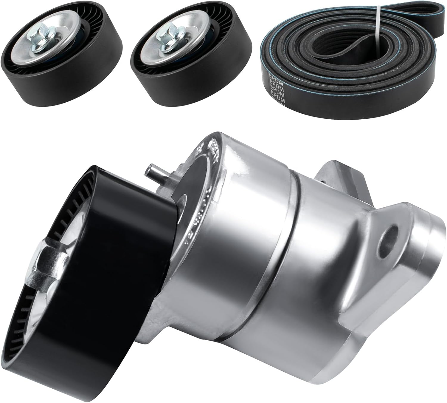 4891797AA Serpentine Belt Component Kit Compatible with Jeep 08-17 Compass 2.0L, 08-16 Patriot 2.0L，08-17 Compass 2.4L, 08-16 Patriot 2.4L, for Chrysler 07-10 Sebring 2.4L,Replace 4891797AA、4891797AB