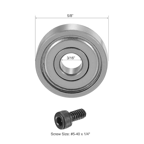 Miniatura 2 de uxcell Juego de accesorios de rodamientos de 316" diámetro interior 58" OD rodamientos montados en la parte superior para broca de enrutador (#5-40