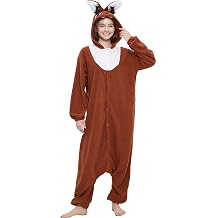 DELEY Unisex Jackalope Costume Adult Onesie, One Piece Pajamas, Halloween Cosplay Costumes Homewear Jumpsuit