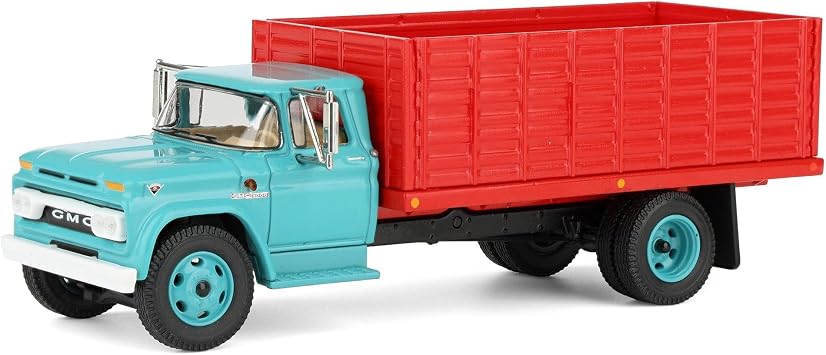First Gear DCP 1/64 GMC 4000 Grain Truck, Turquoise & Red 60-2260