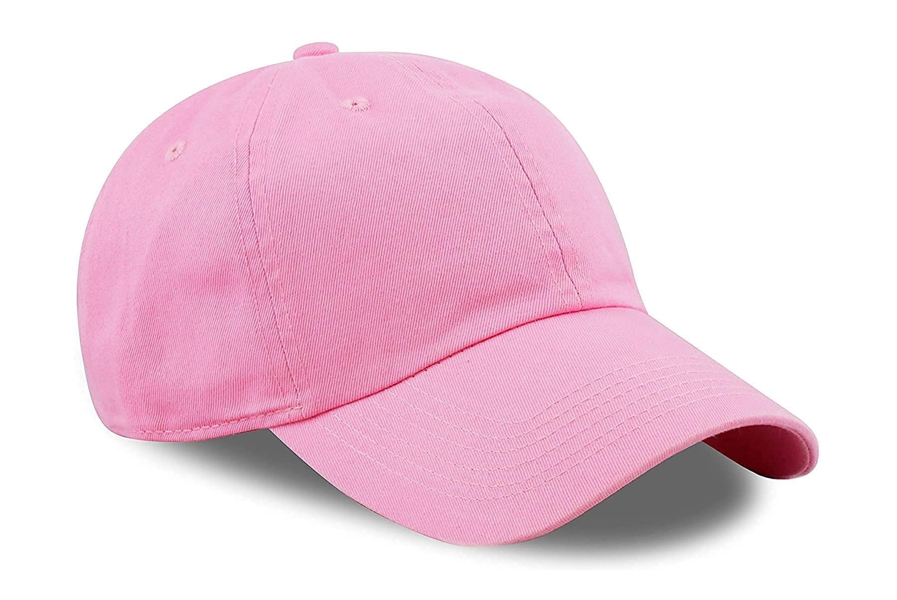 Women's Cotton Cap (PINK CAP-125_Pink_L)