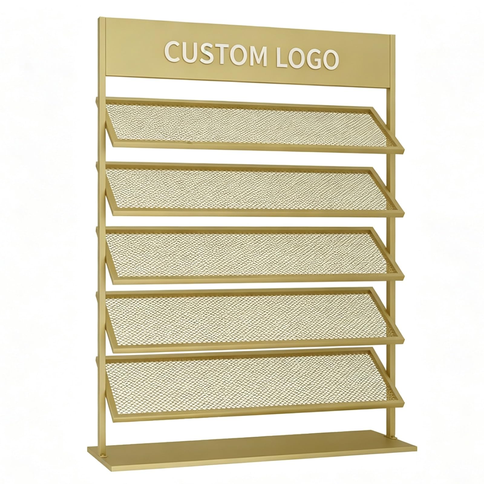XKSJCDR Tile Sample Display Stand, 5-Tier Inclined Mesh Storage
