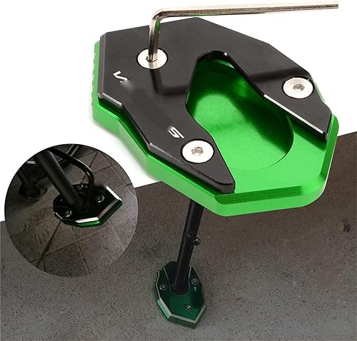 Miniatura 2 de para Kawasaki Kickstand pie extensión pad para Versys1000 para VERSYS 1000 SE para VERSYS X300 para VERSYS X250 trípode extendido (color  negro,