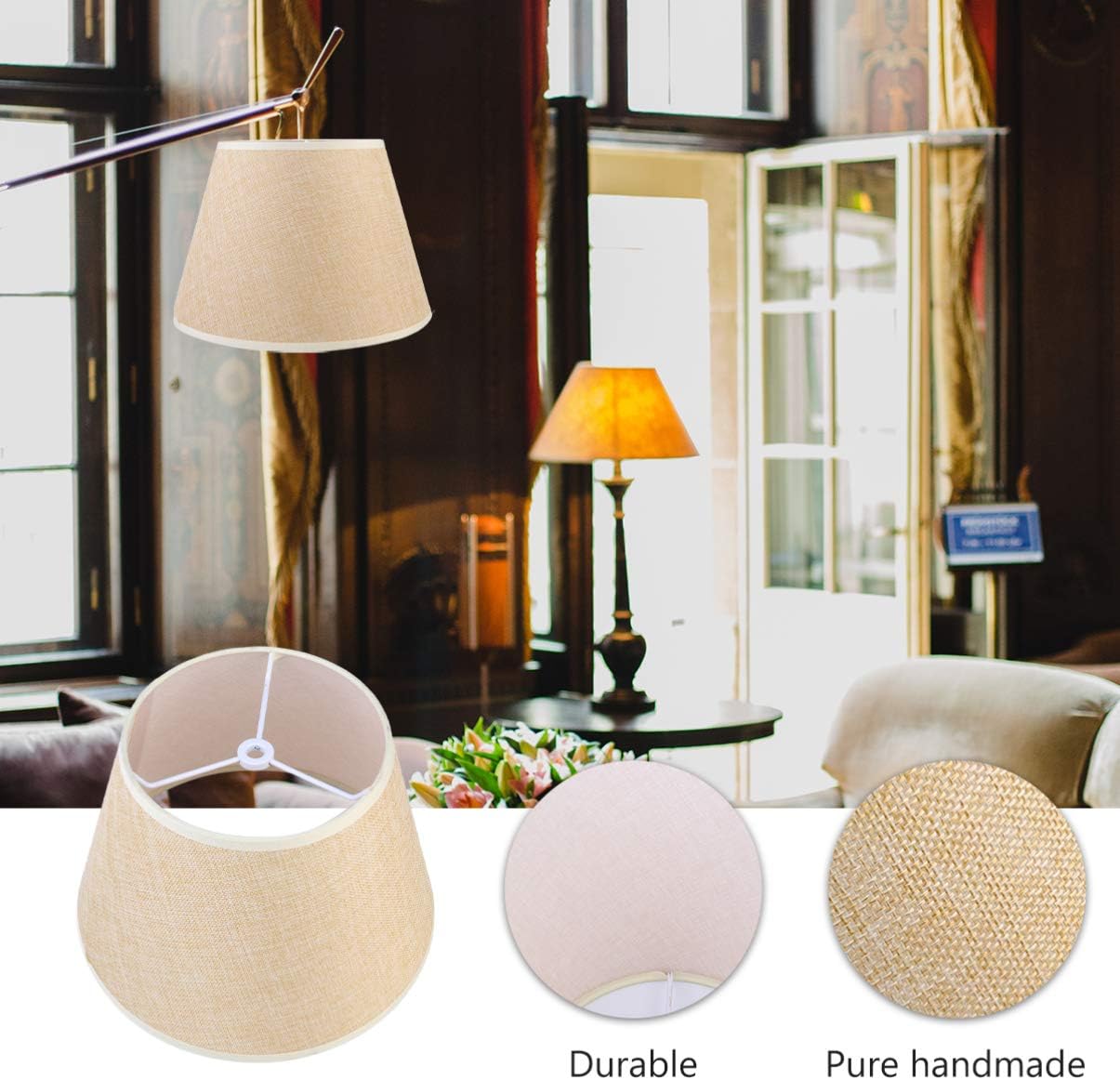 1pc Lamp Shade Stylish Lampshade for Table and Floor Lamps Cover Detachable Design for Cozy Bedroom and Living Room Lighting Decor Warm Diffuse Atmosphere