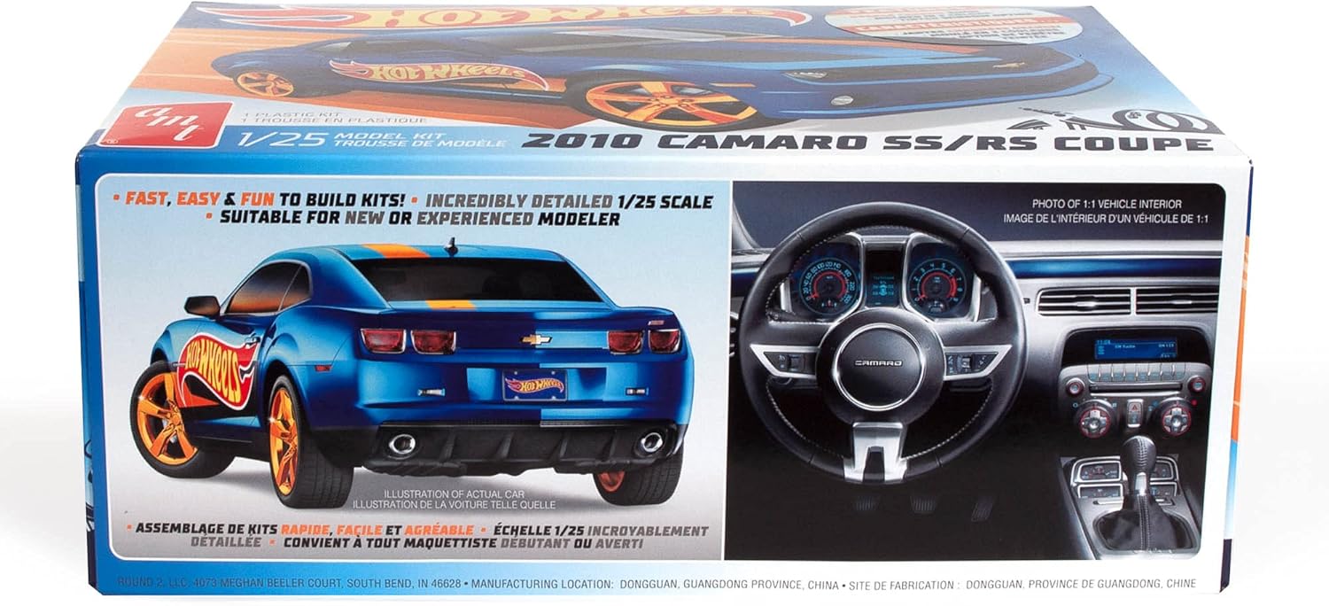 Round 2 Unknown AMT 2010 Chevy Camaro Hot Wheels 1:25 Scale Model Kit (AMT1255M)