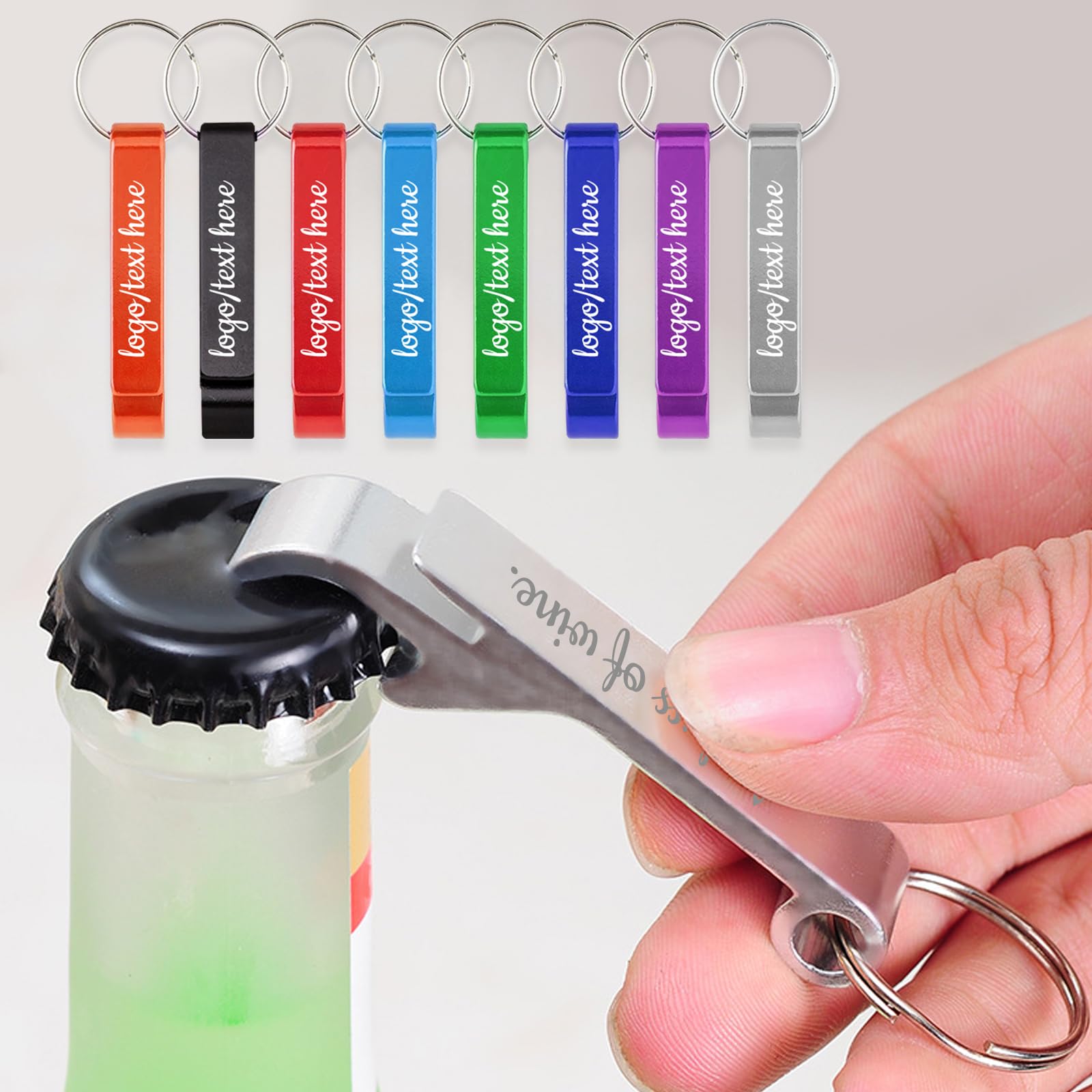 400 stück personalisierte Flaschenöffner Schlüsselanhänger benutzerdefinierte graviert Logo/Text, Bier Getränk Aluminium Flaschenöffner für Party Gunst, Geburtstag, Bar, Hochzeit, Jubiläen-Rot