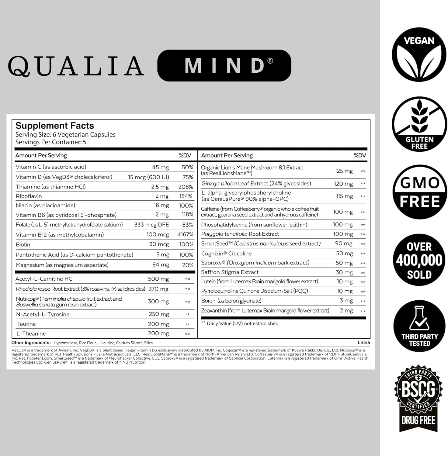 Qualia Mind — Beat Brain Fog | Memory & Clarity Brain Supplement — Amazon image 2