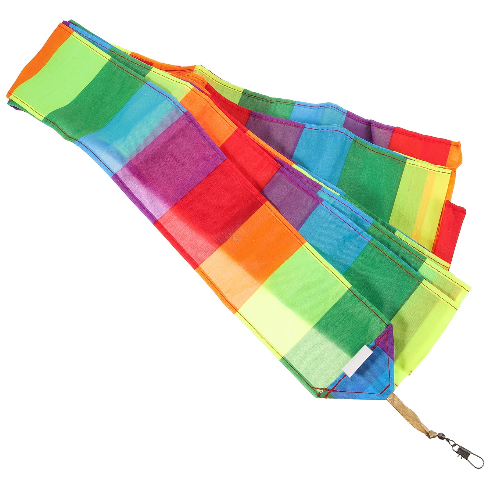WOONEKY Rainbow Kite Tail Ribbon Streamer 15m Chemical Fabric with Hook