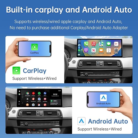 Road Top 12.3 CarPlay Screen for BMW 5 Series F10/F11 CIC (2010-2012)