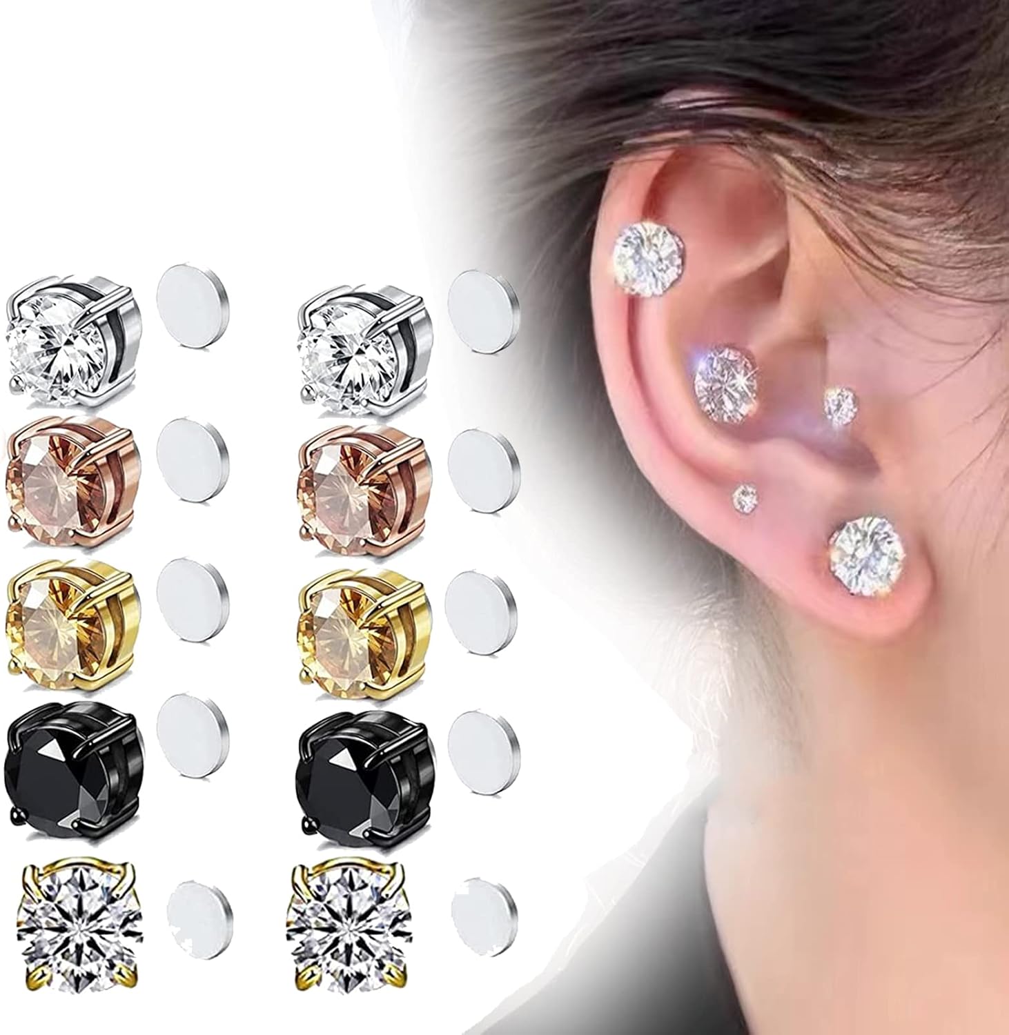 MFGJ 8mm Metiz Lymphvity Earrings, Amo'Thea Lymphactive