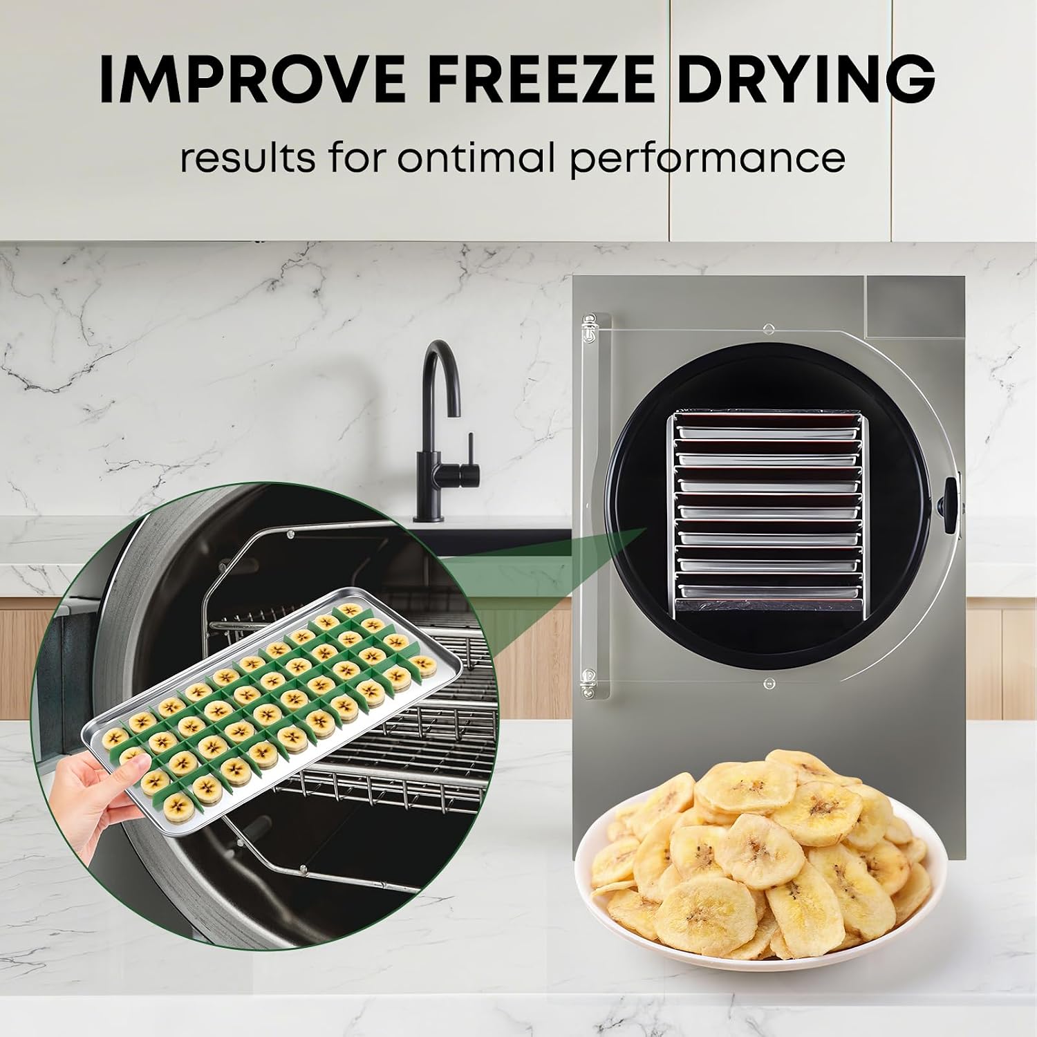 3 Sets Freeze Dryer Tray Dividers Medium，Silicone Food Molds Freeze Drying Accessories Compatible with Harvest Right Freeze Dryer, Candy Tray Dividers Accessories(Green) image 4
