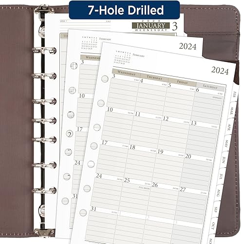 Miniatura 6 de AT-A-GLANCE Agenda diaria 2024 Recambio de una página por día, 5-12 x 8-12 pulgadas, tamaño de escritorio, hojas sueltas (481-125-24)