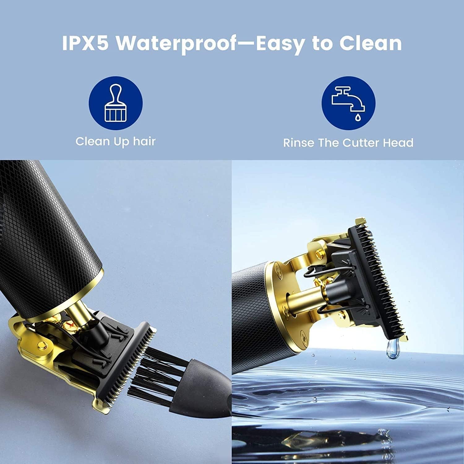 𝑵𝒆𝒘 𝑼𝒑𝒈𝒓𝒂𝒅𝒆𝒅 Hair Clippers for Mens Hair Trimmer T-Blade Trimmer Professional Haircut & Grooming Kit Rechargeable Clippers Hair Trimmer Shaver LCD Display (Black)