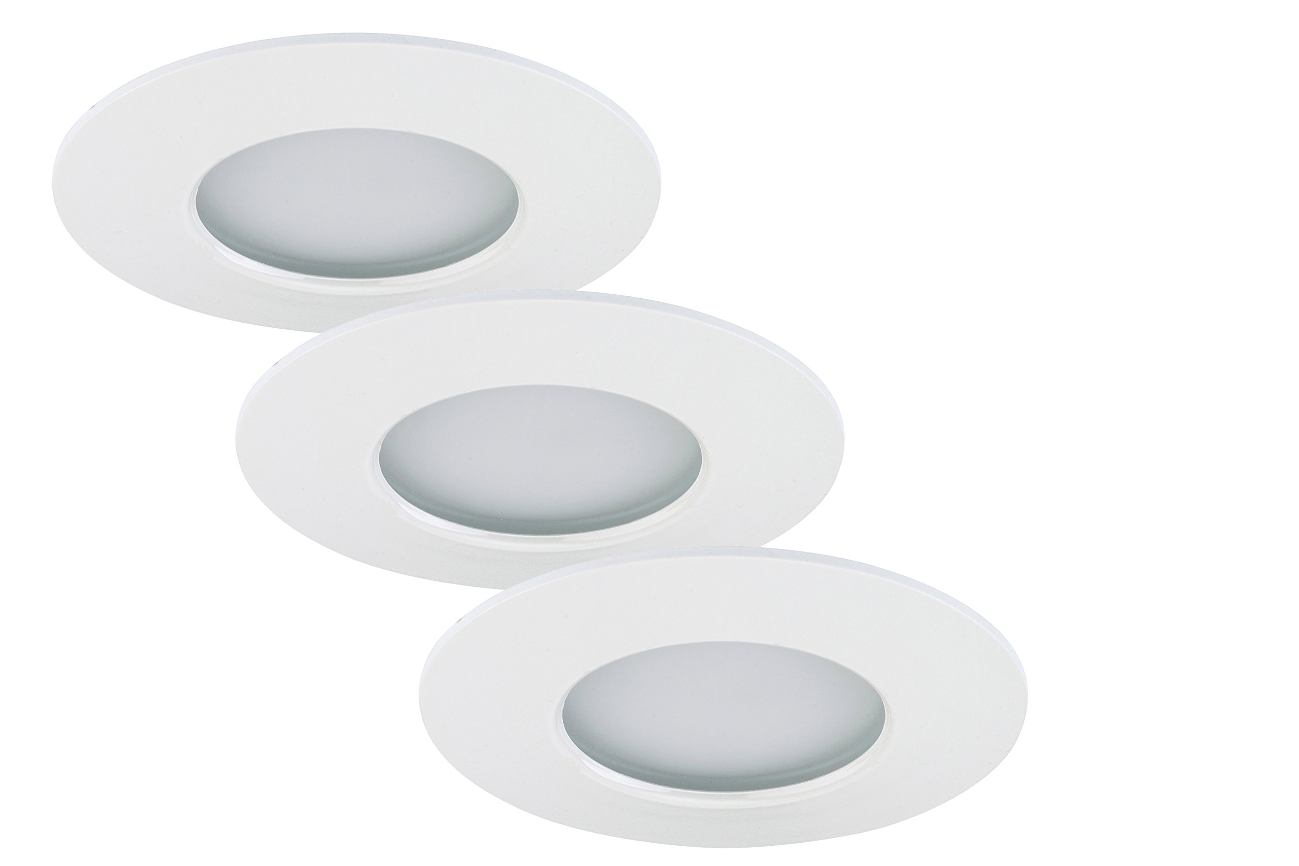 Briloner Leuchten 7231-036 LED Einbauleuchte, Einbaustrahler, LED Strahler, Spots, Deckenstrahler, Deckenspot, Lampen Wohnzimmer, led einbaustrahler 230v, Deckeneinbauleuchten, 5,5 Watt, 470 Lumen, dimmbar, Badezimmer / Bad geeignet IP44, energiesparend,