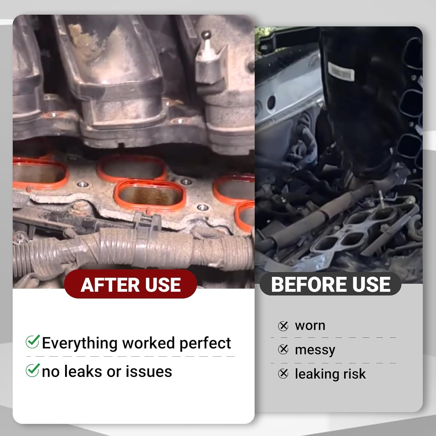 RULLINE MS96790 Engine Intake Manifold Gasket Set Compatible with Toyota Highlander 2008–2016 Avalon 2005–2018 Camry 2007–2017 Sienna 2007–2016 RAV4 2006–2012 Venza 2009–2016 Lexus ES350 RX350 RX450h