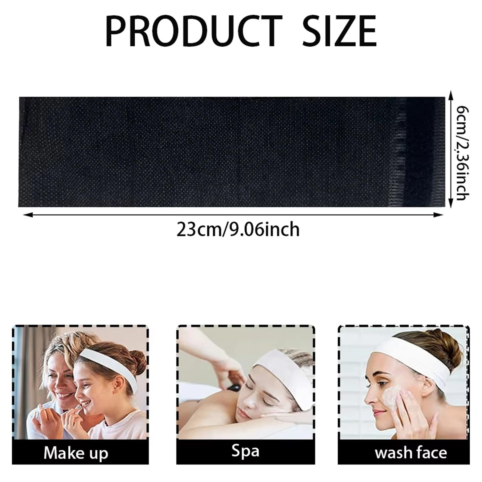 Stirnbänder Zur Gesichtsreinigung 10/30 stücke Spa Gesichts Stirnband Stretch Vlies Stirnbänder Weiche Hautpflege Haar Band for Kosmetikerin Frauen Schönheit Liefert(White 100pcs)
