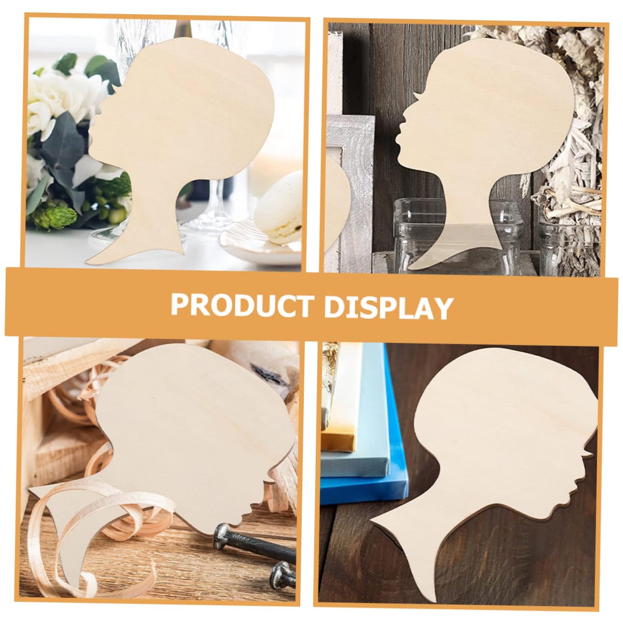 SHINEOFI 75piezas Wood Slice Cutouts for Crafts Unfinished Wooden Decor for Painting and Handicrafts