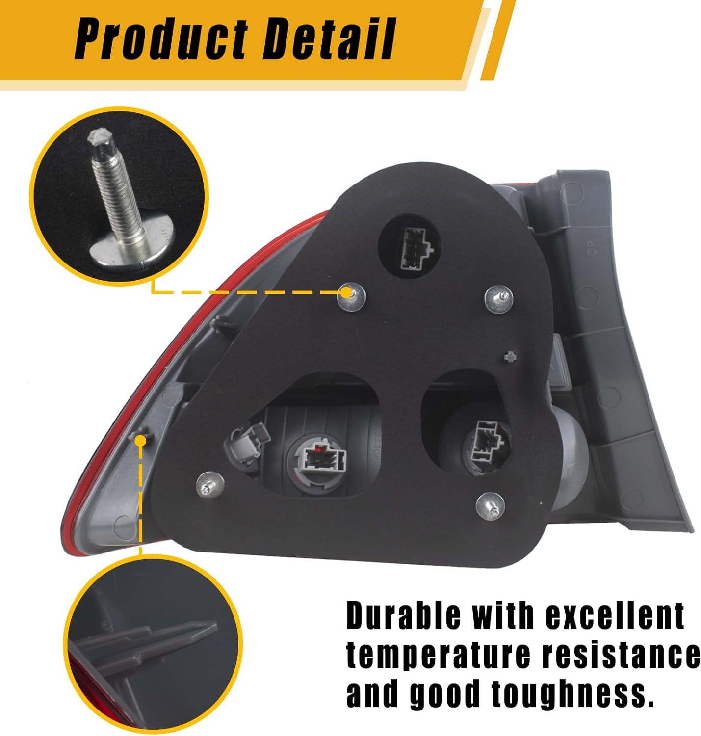 Boine Right Passenger Side Tail Light Compatible With 2009 2010 2011 Honda Civic 4-Door Sedan Hybrid Rear Tail Lights Brake Lights HO2819138 33501-SNA-A51 (Right Passenger Side)