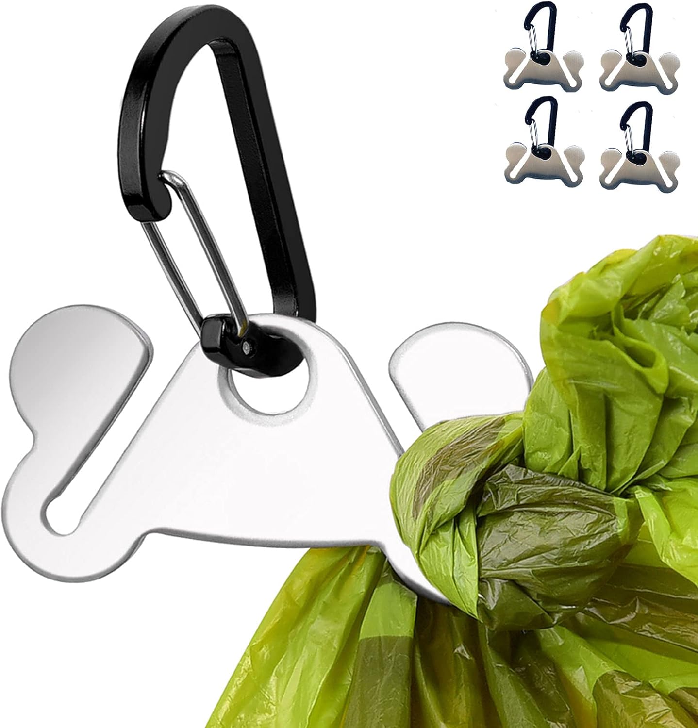 4PCS Dog Poop Bag Holder, Waste Bag Holder, Dog Poop Bag Carrier, Hand Free Holder