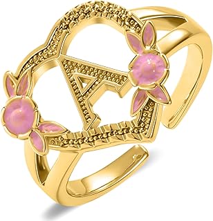 Gold Initial Rings for Women