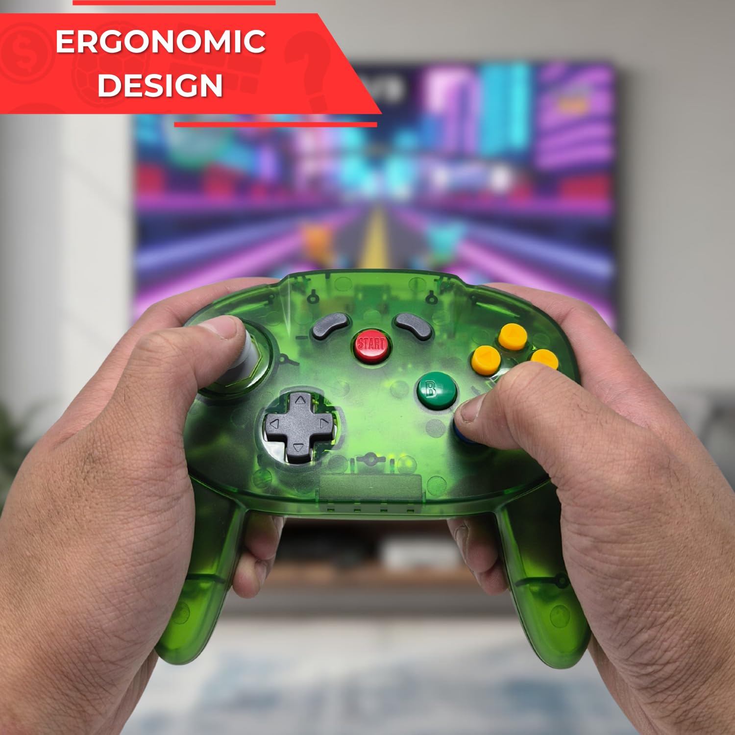 Old Skool ULTRA Wireless 64 Controller Compatible with Nintendo 64 (N64), Switch, Switch 2, PC and Analogue 3D - Jungle Green