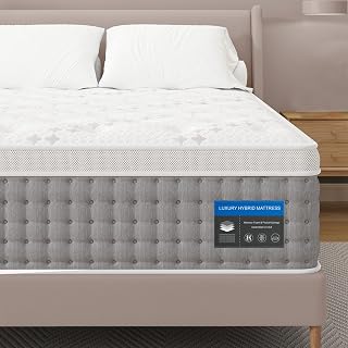 Sleepmax Extra Firm King Mattress 14 Inch, Hybrid Mattress Pain Relieving | Hotel-Collection Bed in Box, Extra Lumbar & Hip Support, Spine Alignment, 365-Night Trial & Forever warranty, Fiberglass-Free