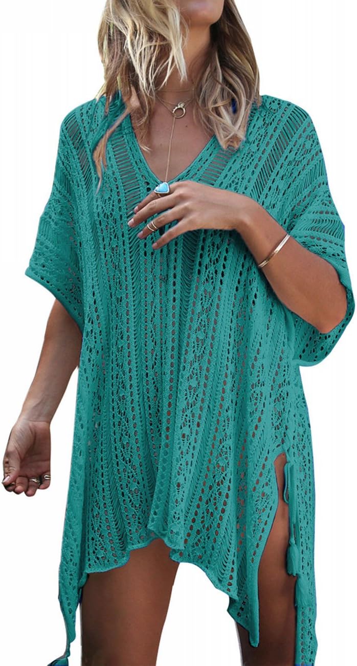 Bathing Suit Cover Up Bikini Swimsuit Crochet Beachwear Swimwear Dress