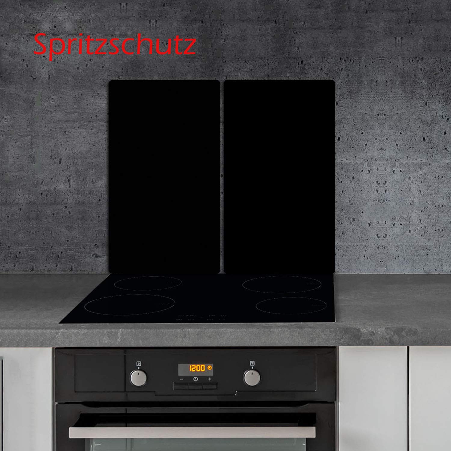 decorwelt | Herdabdeckplatte Schwarz 2x30x52 Ceranfeldabdeckung 2 teilig Universal Abdeckung Kochplatten Glas Induktion Herdschutz Deko Schneidebrett Spritzschutz