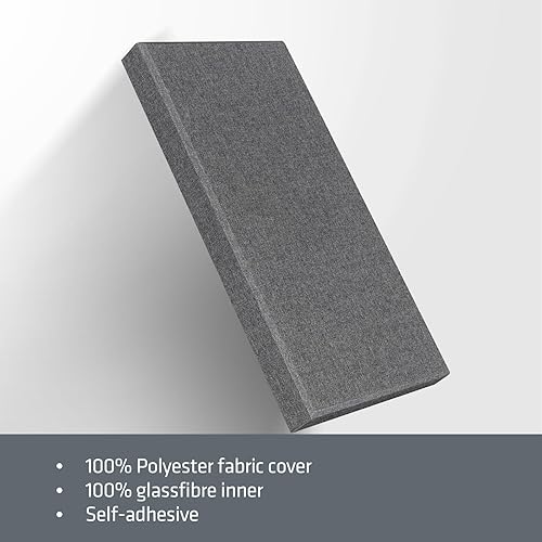 Miniatura 7 de UMIACOUSTICS 4 paneles acústicos, paneles acústicos de fibra de vidrio de 2 pulgadas de grosor, 23.6 x 11.8 pulgadas, paneles insonorizados para